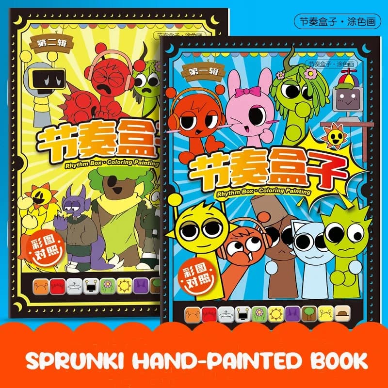 Sprunki dessin animé croquis copie dessin débutant étude zéro fond de teint croquis Album enfants stylo contrôle livre de formation garçons fille cadeau