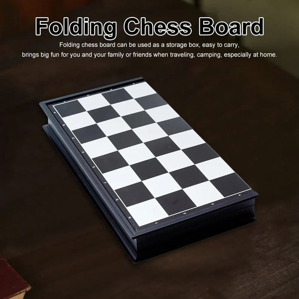 Échecs magnétiques pliables 19.5x19.5cm, échiquier Portable en plastique, jeu de société, cadeau pour adultes et enfants débutants