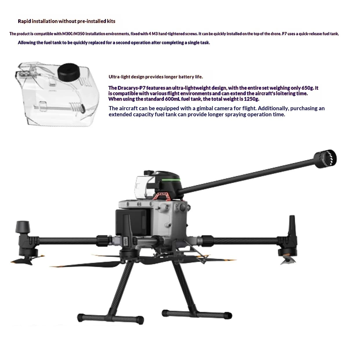 Lance-flammes pour Drone DJI M300/M350