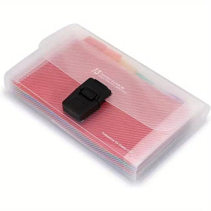 Organisateur de documents de bureau de style accordéon, porte-documents multi-poches A6, support de