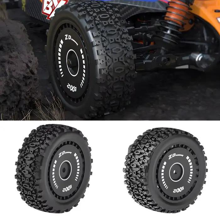Pneus en caoutchouc composite ZD Racing pour voitures RC hexagonales de 12mm, pneus d'origine 1/12 BX12, pneus de course pour véhicules tout-terrain, pneus résistants à l'usure et à l'écrasement, accessoires de mise à niveau pour voitures RC