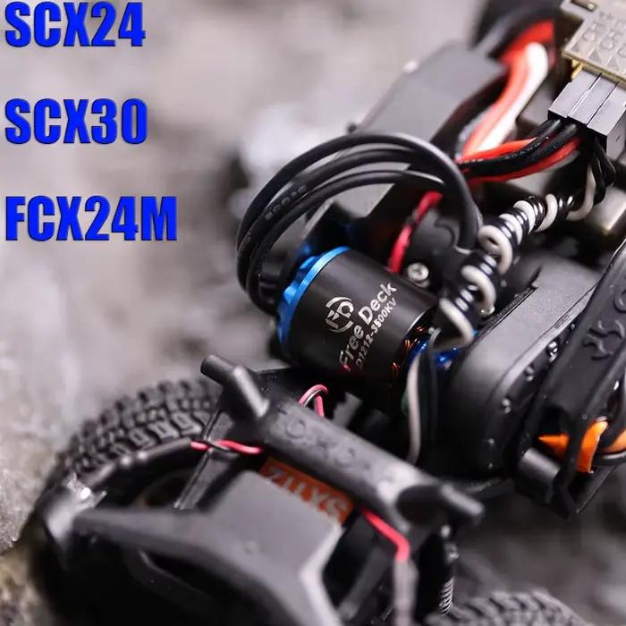Contrôleur électronique de vitesse (ESC) embarqué SCX30 SCX24 FCX24M FD24 pour voiture RC Crawler 1/30 1/24 Axial FMS Free Deck