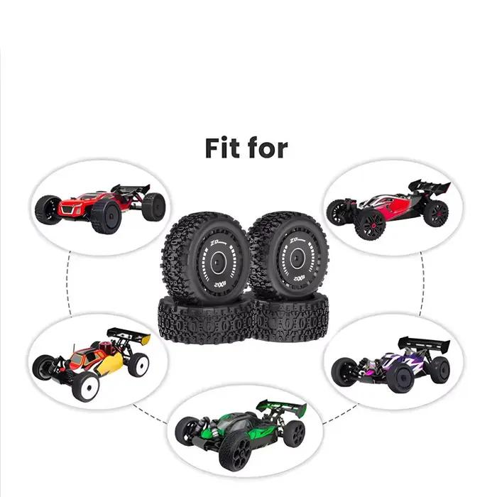 Pneus en caoutchouc composite ZD Racing pour voitures RC hexagonales de 12mm, pneus d'origine 1/12 BX12, pneus de course pour véhicules tout-terrain, pneus résistants à l'usure et à l'écrasement, accessoires de mise à niveau pour voitures RC