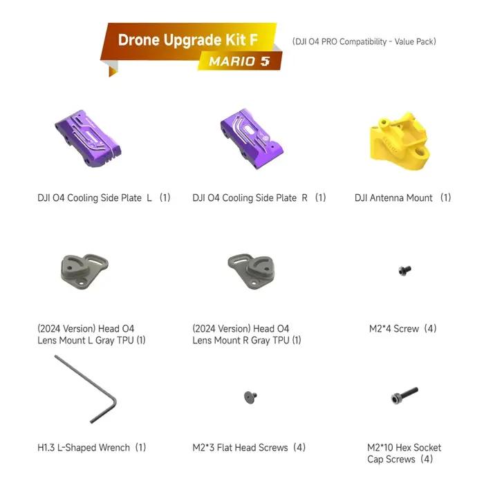 Kit de mise à niveau SpeedyBee Mario5 - Support d'antenne D/E/F