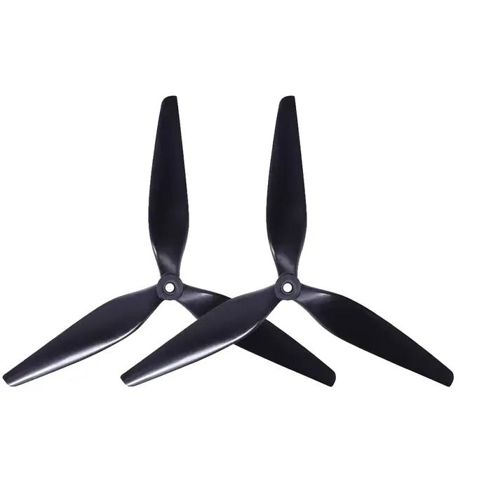 HQProp Macroquad 9X5X3 MQ9050 hélice en Nylon renforcé au carbone noir à trois pales de 9 pouces pour Drones RC