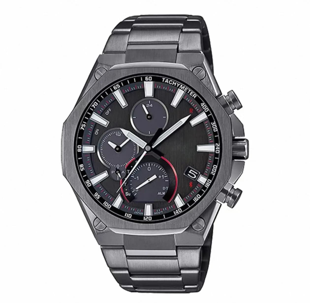 Montre de sport octogonale entièrement en acier, dotée de toutes les fonctionnalités, au design insp