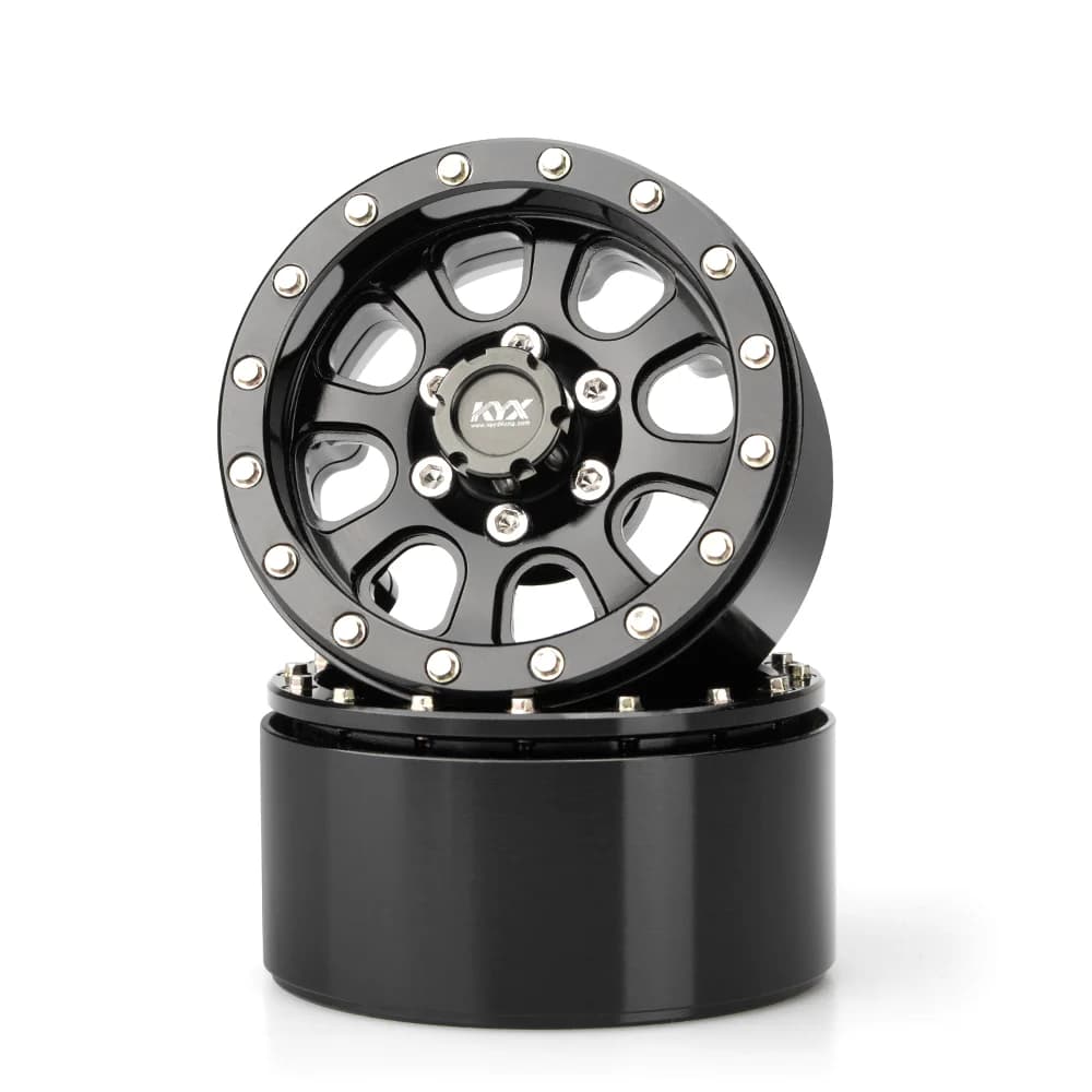 KYX Racing-Jantes de 1.9 pouces en alliage, pièces accessoires pour voiture 1/10 RC inoler Axial SCX