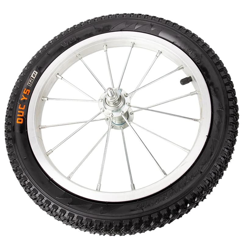 Ensemble de roues de vélo de 14 pouces complètes avec jantes et pneus pour le remplacement des roues