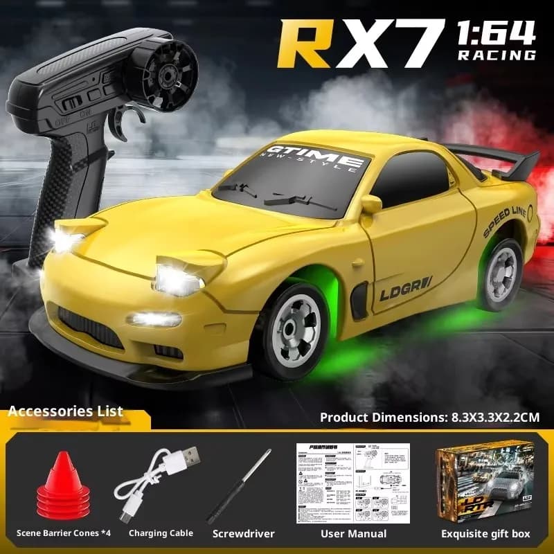 Nouvelle voiture de sport télécommandée de bureau 1:64, rapport complet, professionnelle, quatre rou