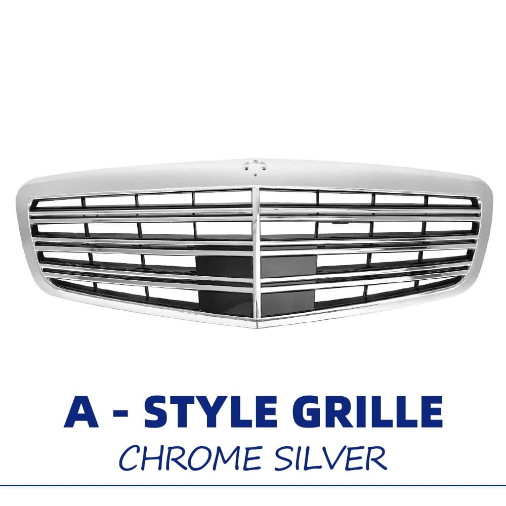 XVIP Chrome Silver A - Style Racing Grille Black Bumper Grille pour Mercedes Benz Classe S W221 2010