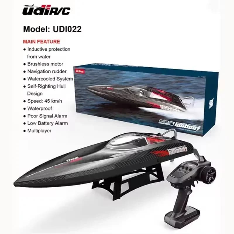 Bateau de course RC sans balais UDIRC 650 mm, 50 km/h, 2,4 G, en alliage d'acier, haute vitesse, tél