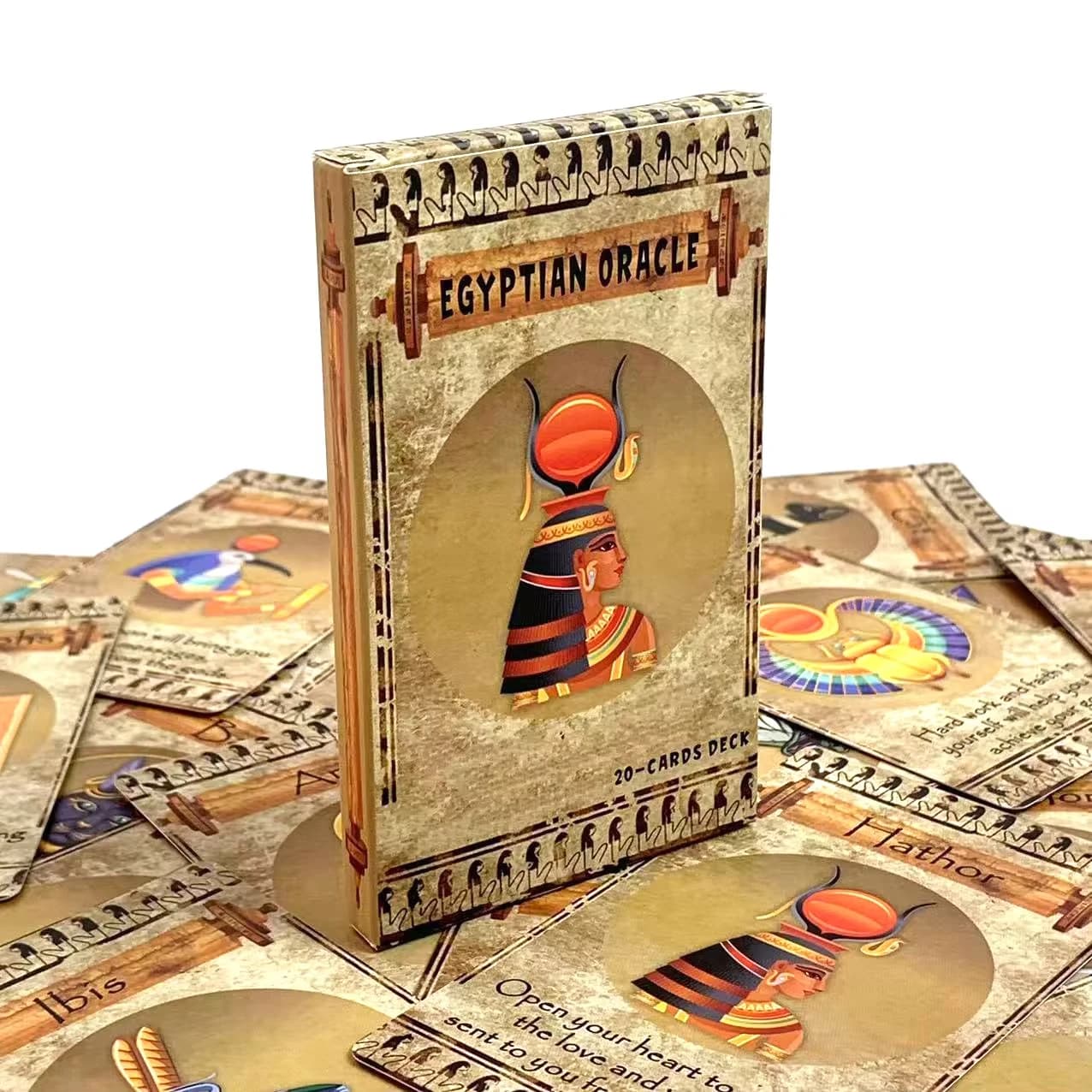 Nouveau Oracle égyptien A 20 cartes Deck Design classique pour débutants et professionnels