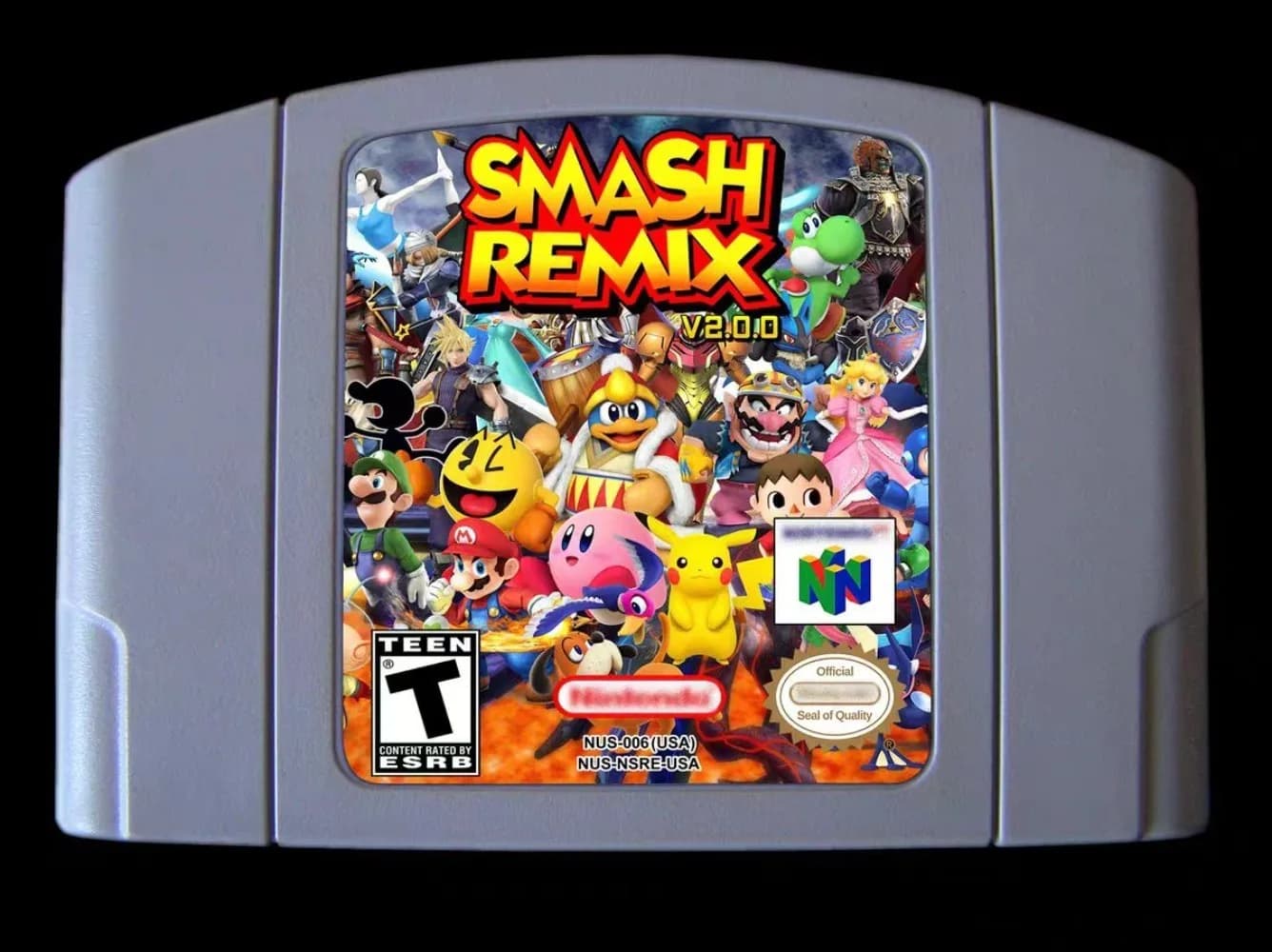 Cartouche de jeu N64 révisée SmashRemix V2.0.0 30 version américaine
